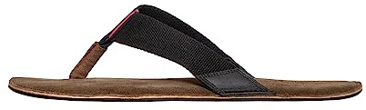 Sole Runner Unisex Neso Chap Flipflop, Black, 40 EU Weit