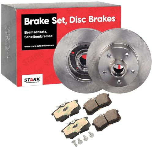 STARK Bremsen Satz Hinten 226mm Bremsscheiben und Beläge Komplett für VW GOLF III (1H1) Golf III Cabrio (1E7) PASSAT Variant (3A5, 35I) GOLF III Variant (1H5) CORRADO (53I) PASSAT (3A2, 35I)