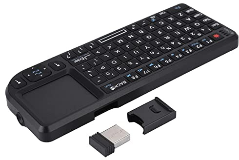 Kabellose 2,4GHz Touchpad Tastatur, Wiederaufladbare Ultradünne USB Tastatur mit Hintergrundbeleuchtung, IR Lichtanzeige, Tragbare Tastatur für Unterricht und Training