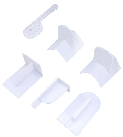 Abaodam 6-Piece Cake Smoother Set Edges Sides Cake Flattener Food Grade Abs for Fondant and Sugar Paste