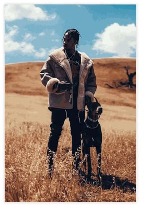 Travis Scott Smokes Poster (1) Leinwand Poster Schlafzimmer Dekor Sport Landschaft Büro Zimmer Dekor Geschenk ungerahmt 50 x 75 cm