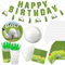 CMUSKO Golf Birthday Party Decorations - 143Pcs Golf Themed Disposable Tableware Kit for 20 Guests
