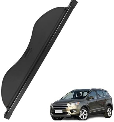 VENYAA Auto Einziehbare Kofferraumabdeckung für Ford Kuga 2013 2014 2015 2016 2017 2018, Kofferraum Hutablage Cargo Cover Gepäck Security Privatsphäre ZubehöR