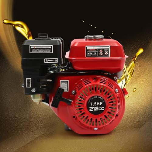 4-Takt Benzinmotor 4000W 7.5 HP Standmotor Go-Kart Generator Motor 20 mm Welle, 208 CC Benzin Wasserpumpe Seilzugstart, für Wasserpumpen, Rüttler, Generatoren, Holzspalter, Staubsauger usw
