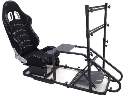 Sim Rig 2 mit Sitz Cockpit Monitor Gestell Renn Racing Simulator für PS5 Xbox PC