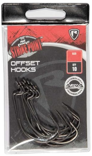 Fox Rage Strike Point Offset Hooks sz - 10 Offsethaken, Größe:6/0