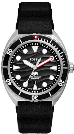 FOSSIL Montre Breaker à Trois Aiguilles avec Date, en Acier Inoxydable, pour Homme, FS6062