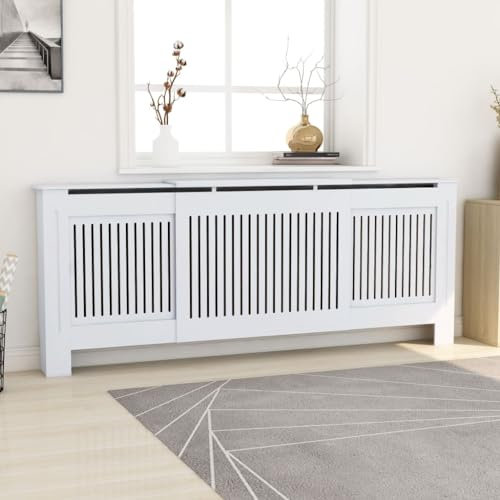 Générique Cache-radiateur MDF Blanc 205 cm,Maison & Jardin,Accessoires pour appareils électroménagers,Accessoires pour radiateurs,Blanc,38.69 LB,325547
