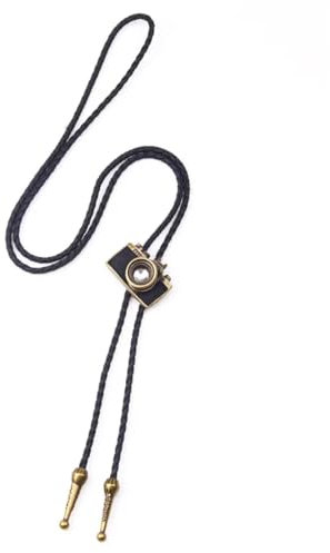 BISONBLUE Collana Uomo Ciondolo Donna Gioielli Catenella Collana con Macchina Fotografica retrò, Corda, Uomo, Donna, Lunga, Ciondolo A Catena, Uomo, Nero