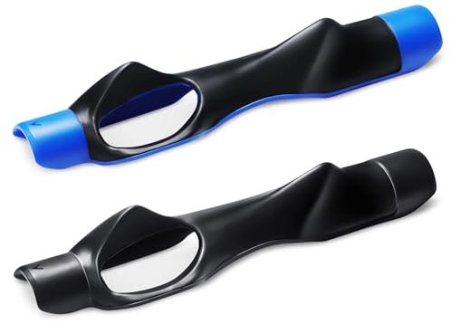 Casbomy 2 Stück Golf Grifftrainer, Golf-Griff-Trainingshilfe Golf Schwungtrainer, Golf Grip Arm-Band Schwung Haltungskorrektur Praxis Ausrichtung für Golf Anfänger(Blau+Schwarz)