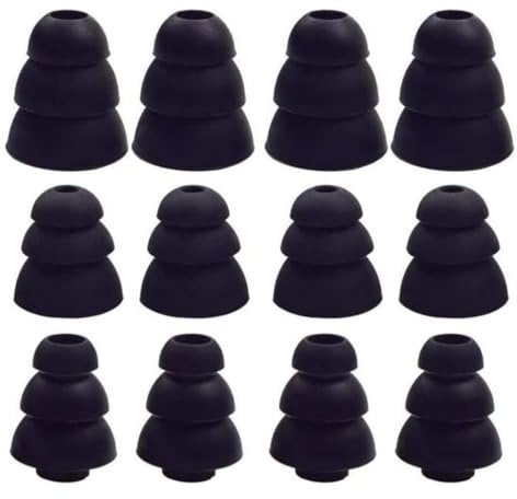 6 Paar | Ersatz Ohrstöpsel Silikon 3 Flansch Ohrstöpsel kompatibel mit Meisten In-Ear Kopfhörern | Geräuschisolierung | S/M/L 3 Verschiedene Größen