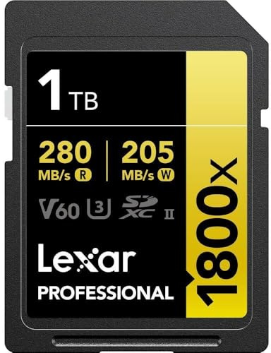 LEXAR Carte SD Pro Gold Series UHS-II 1800x 1TB V60