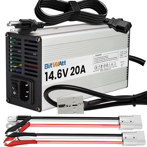 BitWatt LiFePO4 ladegerät 12V 20A 14,6V Lithium Batterie ladegerät batterieladegerät (14.6V 20A LiFePO4 Ladegerät)