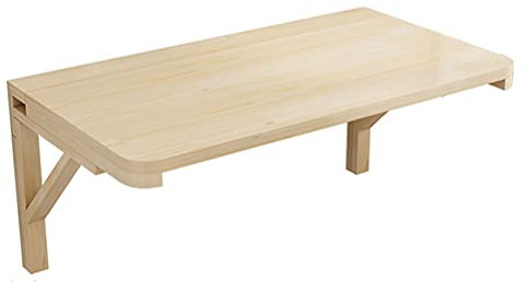 Schwebender Schreibtisch aus Holz, Wandmontage, zusammenklappbar, für Küche, Wohnung, Garage, klein, 50 x 30 cm/60 x 40 cm/70 x 50 cm, zusammenklappbare Werkbank mit 100 kg Tragkraft