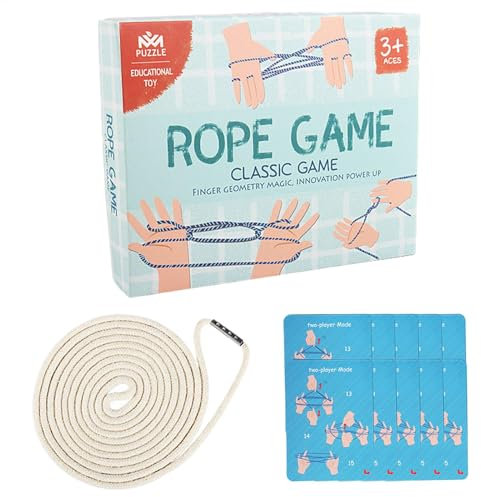 Cradle String Toy - Finger -Seil -Puzzle -Spiel, interaktiver Hand String Play | Klassisches Kabelspiel für Kinder und Erwachsene, lustiges Lernen Spielzeug für Zuhause, Schule, Outdoor -Aktivitäten,