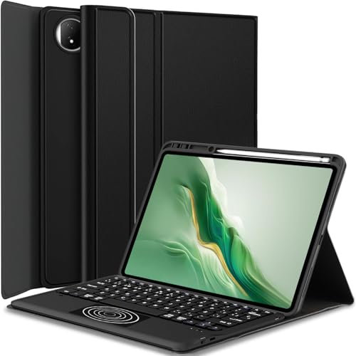 Nanhent Funda con Teclado Español Ñ para Honor Magic Pad 2 12.3 Pulgadas 2024, Teclado Magnético Inalámbrico Bluetooth Desmontable con Touchpad para Honor MagicPad2