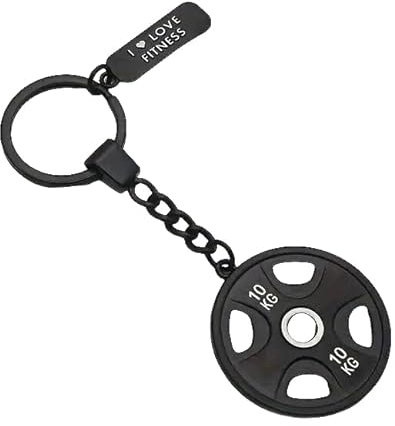 Shop-UP! Portachiavi Fitness mini disco bilanciere in metallo gadget bodybuilding
