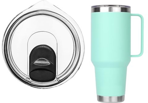 Tumbler Lids for YETI, Replacement Lids Compatible with YETI 35/42 oz Tumbler with Handle, 30 oz Travel Mug, 26 oz Straw Cup, 14 oz Mug, BPA Free Cup Lids with Magnetic Slider Switch