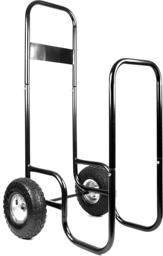 Jardiaffaires Chariot Porte bûches 150Kg avec Housse de Protection
