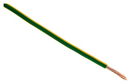 Zenitech - Cavo Di Alimentazione Elettrica H07V-R 6mm² - Conduttore Monofilo Con Isolante in PVC - Per Collegamenti Interni Residenziali - Tensione Nominale 700V - Giallo e Verde - 10m