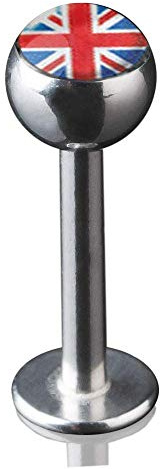 viva-adorno 1,2 x 8mm Lippen Piercing Stecker Labretstecker 316L Chirurgenstahl 20 Verschiedene Motive Picture Logo Z379