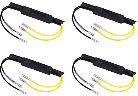 Yizhet 4 Stück Motorrad Lastwiderstand Taschenlampe Blinker Decoder Blinkeranzeige Widerstand Adapter Flash Fix Fehler 12V (27W)