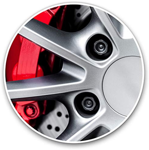 Vinyl Stickers (Set of 2) 20cm - Red Brake Caliper Alloy Wheel Car #15850