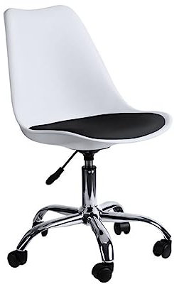 Regalos Miguel - Silla de Oficina Blanca y Negro Neo - Máxima Ergonomía - Ideal para Escritorio y Gaming