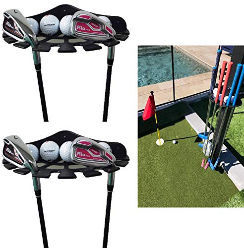 Pmsanzay 2 Pack Golf Club Organizers Golf Club Display Golf Putter Rack Golf Club Storage Rack Golf Club Holder Golf Club Combo Wall Mount Bracket - Great Way to Organize Your Clubs - Easy to Install
