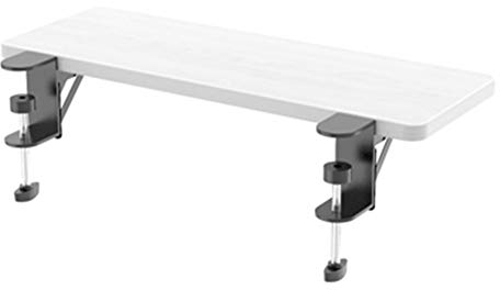 Handgelenkauflagen Hua Weißer Schreibtisch-Extender, Ergonomische Tastatur- Und Maus-Handballenauflage Mit Klemme, Desktop-Holzverlängerungs-Trägerplatte, Platz Sparen, 30 Kg Laden, 3 Größen