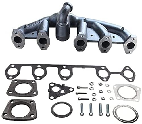 TBVPARTS Colector De Escape 2.5 TDI AXD 070253017 070253017A Con Juego De Juntas Hecho De Hierro Dúctil Colector Escape Toureg 2.5 TDI AXE BAC Colector 2.5 TDI