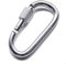 TITECOUGO Aluminum Alloy D-Ring High Strength Carabiner Key Chain Clip Hook For Camping Hiking (Not for Climbing) Silver