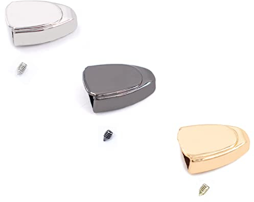30 Stück Metall-Reißverschlussenden Daumen Reißverschluss Stopper Schwanzclip Untere Reparatur Ersatz Pull Top End Tipps Nähen DIY Bastelzubehör mit Schraube für Tasche Gepäck