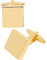 Jonwo Quadrat Glänzend Gold Silber Schwarz Manschettenknöpfe für Herren In Geschenkbox Männer Manschettenknopf Men Cufflinks Hochzeit Hemd Party Geburtstag Jubiläum Kleid (14K Vergoldet)