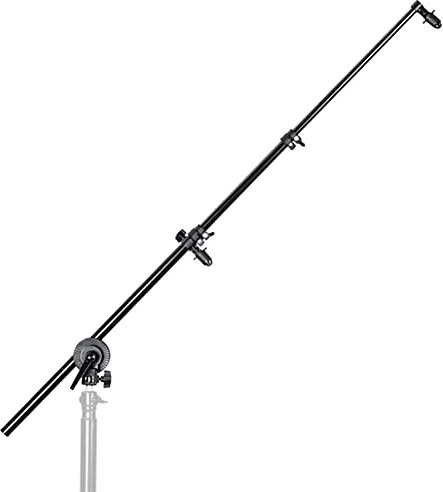 BOLLUMA 65 à 174 cm Trépied Girafe avec Simple Tête de Préhension, Bras d'extension Bras de Flèche en Aluminium pour Studio Réflecteur de Lumière, Support d'éclairage, Fond Pliable etc