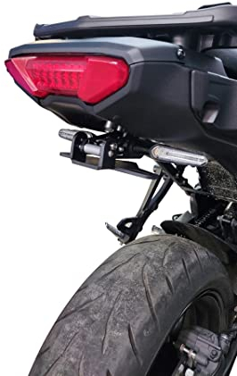 GREF Kennzeichenhalter kompatibel mit Yamaha MT-07 2014-2024 (mit Flip-Up-Knopf)