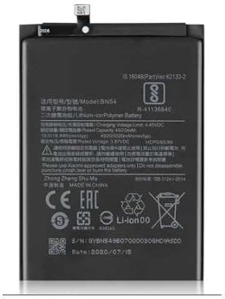 Bateria BN54 Compatible con Xiaomi Redmi 9 / Note 9 / Redmi 10x 5020 Mah