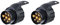 BEIJISTAR 2 x Anhänger Adapter 7 auf 13 polig, nach ISO 1724 und 11446, AHK für 12V Systeme, 7 Poliger Auto Steckdose zu 13 Poliger Anhänger Stecker, Adapter für Pkw, Kfz und LKW, Anhängerkupplung