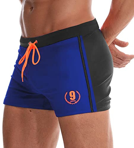 Arcweg Badehose Herren Eng Kurz Badeshorts mit Tunnelzug Schwimmhose Wassersport Kurze Hose UV Schutz Jungen Schwimmwear Schulschwimmen