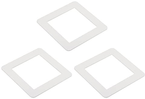 sourcing map Switch Surround Plate Wall Panel Decoration Single Gang Acrylic White 126mm x 126mm for Home Office Pack of 3