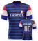 Yolovi Frankreich Personalisiertes Fussball Trikot 3D Druck Football Shirt mit Ihrem Namen und Nummer Hip Hop Football Jersey für Herren Damen Kinder, Small-6X-Large