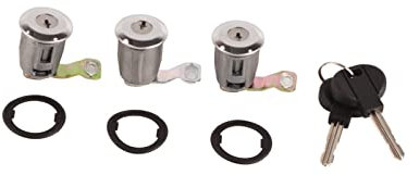 DeWin Serrures Porte + barillets compatible, 252522 Barillet de serrure de porte de voiture avec clés compatible avec Pêugeot Partner Citrôen Berlingo Xsara
