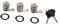 DeWin Serrures Porte + barillets compatible, 252522 Barillet de serrure de porte de voiture avec clés compatible avec Pêugeot Partner Citrôen Berlingo Xsara