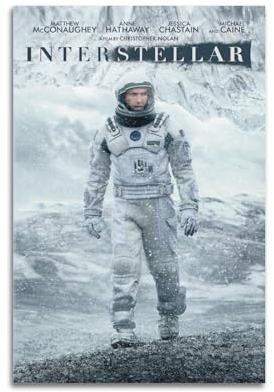 VZRSQZK Interstellar Filmposter, dekoratives Gemälde, Leinwand-Wandposter und Kunstdruck, modernes Familienschlafzimmer-Dekor-Poster, 60 x 90 cm