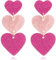 AVYRING Herz Hängeohrringe, Rose Pink Statement Ohrringe Teenager Mädchen Hypoallergene Große Ohrringe Hängend Beliebte Stile Ohrringe für Damen Schmuck
