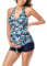 Daysskk Tankini pour femmes enceintes Maillot de bain 2 pièces Maillot de bain de grossesse Dos nu Femme S-XXL, vert, M