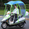 fUfIzU Paraguas De Motocicleta para Scooter De Motor Completamente Cerrado, Parasol De Movilidad Y Cubierta para Lluvia, Impermeable, Cubierta para Lluvia para Motocicleta, Toldo Plegable,Azul,B