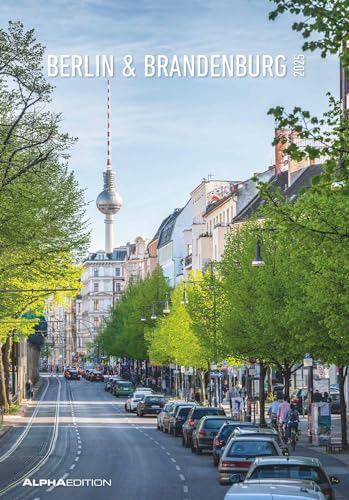 Alpha Edition - Berlin & Brandenburg 2025 Bildkalender, 23,7x34cm, Wandkalender mit Platz für Notizen und vielen Infos, Bilder aus den Bundesländern, deutsches Kalendarium und Ferientermine DE/AT/CH