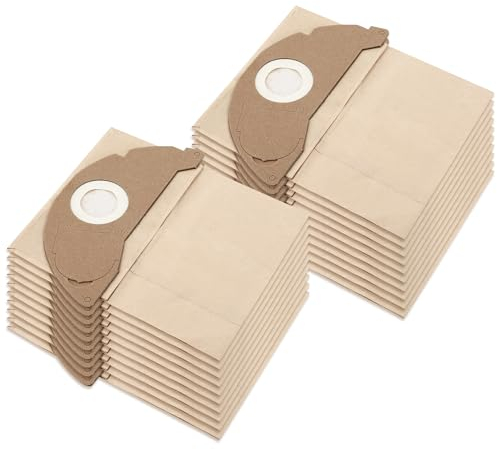 Tallgoo 20 Stück Staubsaugerbeutel für Kärcher WD2, MV2, Wiederverwendbare Beutel, Hohe Kompatibilität, geeignet für WD2 und MV2