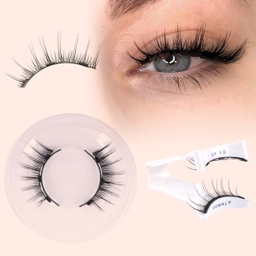 Boahankuke Magnetic Eyelashes Natural Look Manga Magnetic Eyelashes with Applicator Spiky Reusable Magnetic Eyelashes No Glue or Liner Needed Magnetic Lashes Light Weight